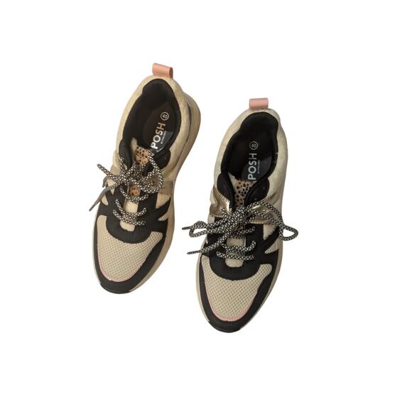 POSH By Poelman Faux Fur Sherpa Metallic Sneakers - Picture 5 of 5